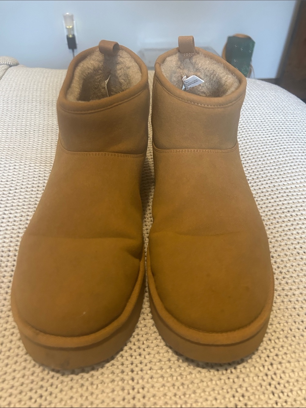 American Eagle Warm Shearling-Lined Ankle Boots - Tan
